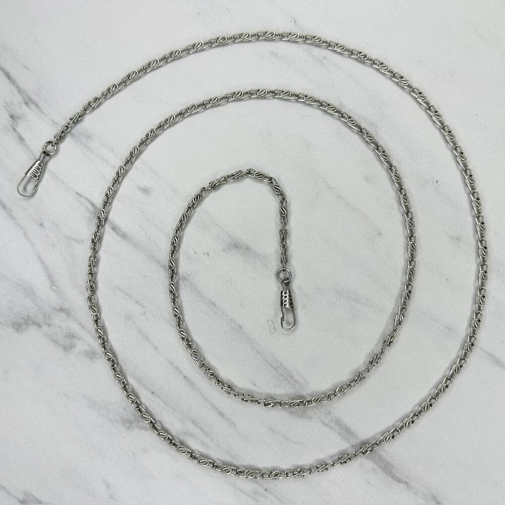 Silver Tone Swirl Chain Link Purse Bag Replacement Strap 48" ✨